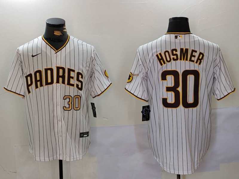 Men%27s San Diego Padres #30 Eric Hosmer White Stitched Cool Base Nike Jerseys->san diego padres->MLB Jersey